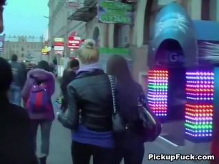 Real public dirty movie with a stunning brunette