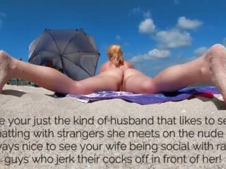 Exhibitionist nevasta doamna pup nud plaja voieur manhood tease&excl; ea e unul de mea favorit exhibitionist wives&excl;