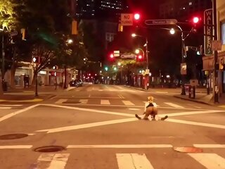 Clown gets manhood sucked in middle of the street