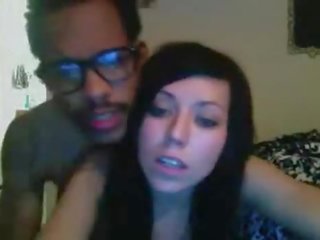 Interracial Couple begins Webcam dirty clip
