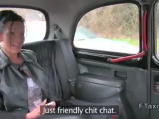 Busty British enchantress Gives Titsjob In Fake Taxi