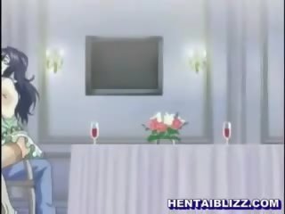 Anime człowiek dostaje pieprzony przez oversexed żona na dinner tabela