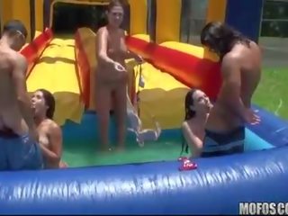 Water games goes into to a sweet adult video party