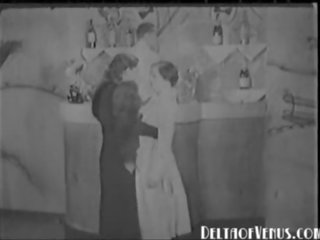 Vendimia 1930s xxx película - dos mujeres un hombre trío